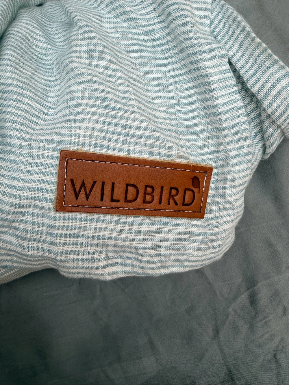 WILDBIRD Linen Sling- Light Blue Stripe
